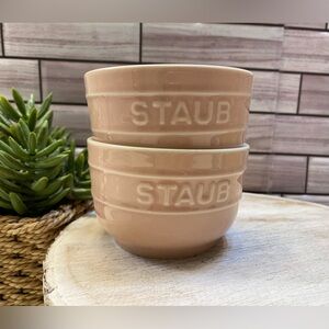 STAUB ❤️ 3.5-inch / 2-pc, Ramekin Bowl Set Macaron Light Pink NIB